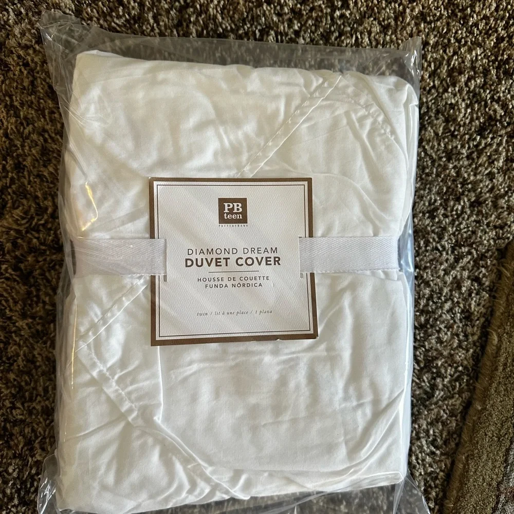 Luxurious White Diamond Dream Duvet Cover Pottery Barn Teen